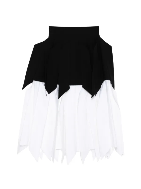 A.W.A.K.E. Mode Poplin Skirt in White