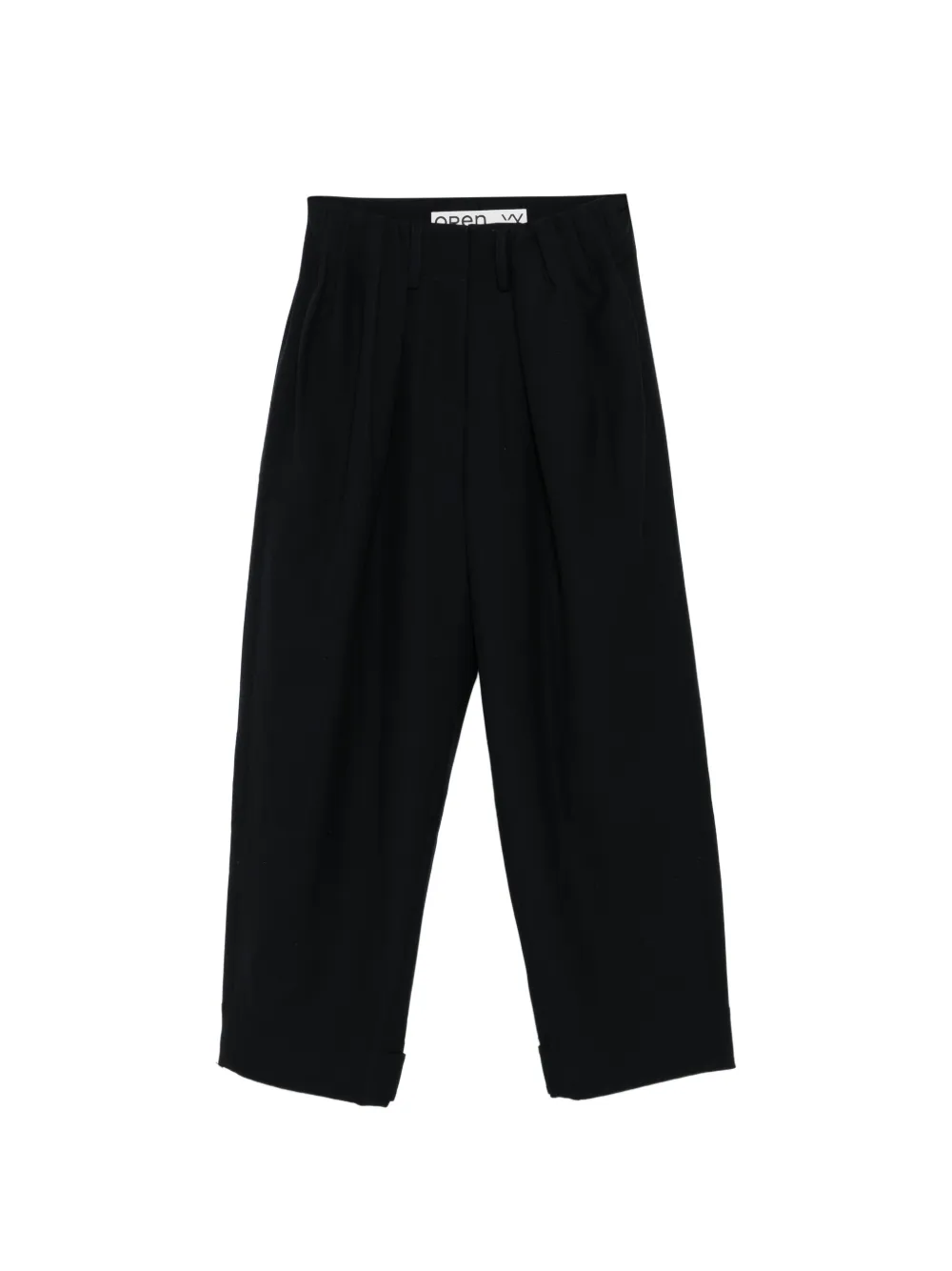 Open YY Pantaloni con arricciatura - Nero