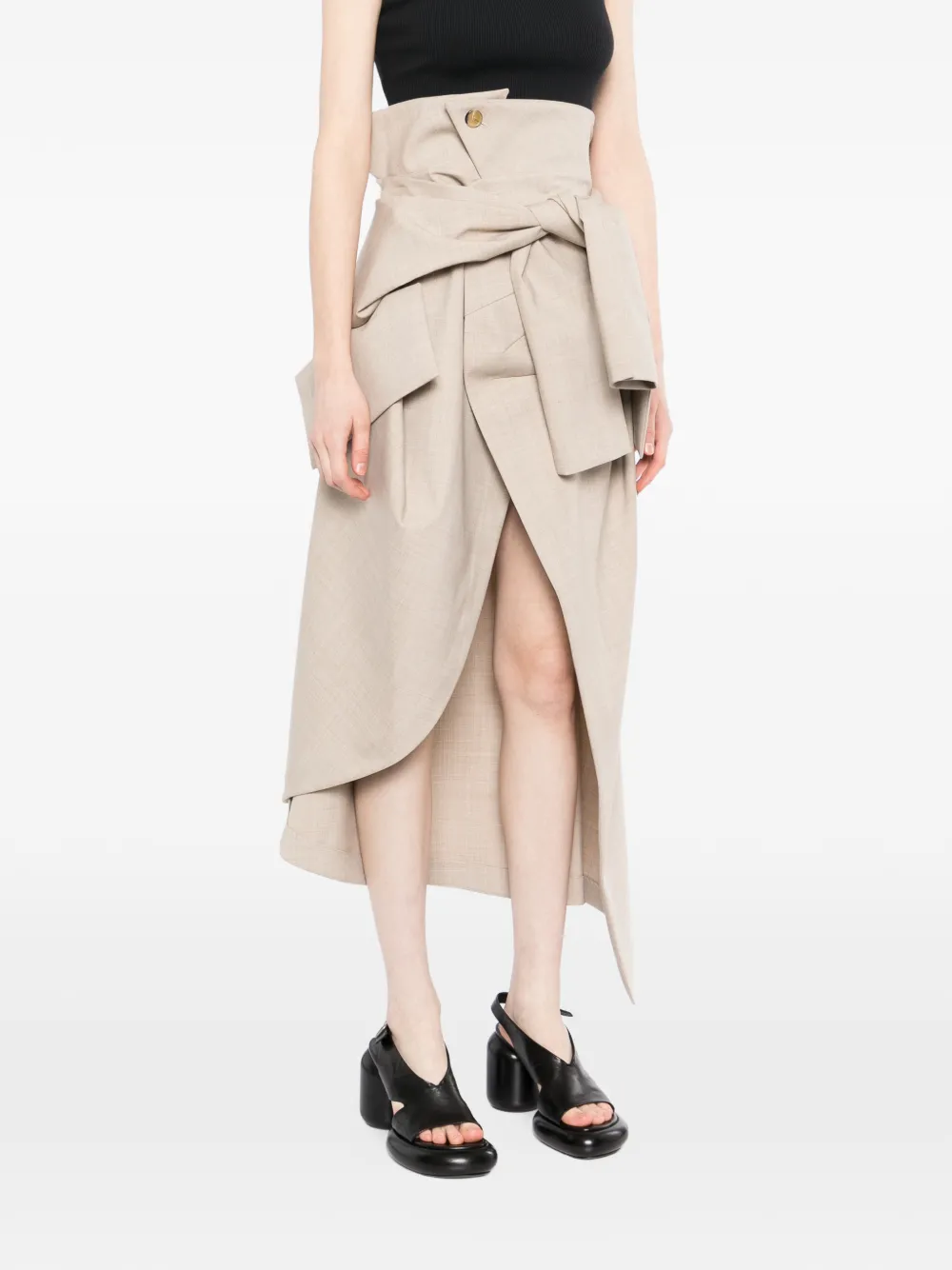  A.w.a.k.e. Mode Asymmetric Skirt - Neutrals 