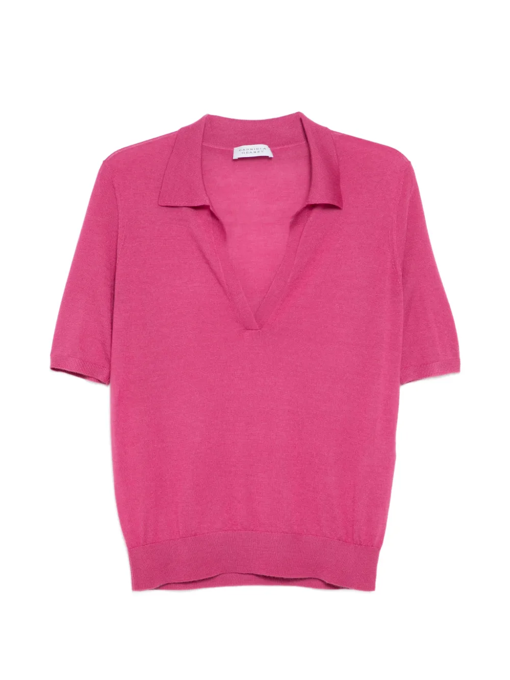 Gabriela Hearst V-neck Polo Top In Pink