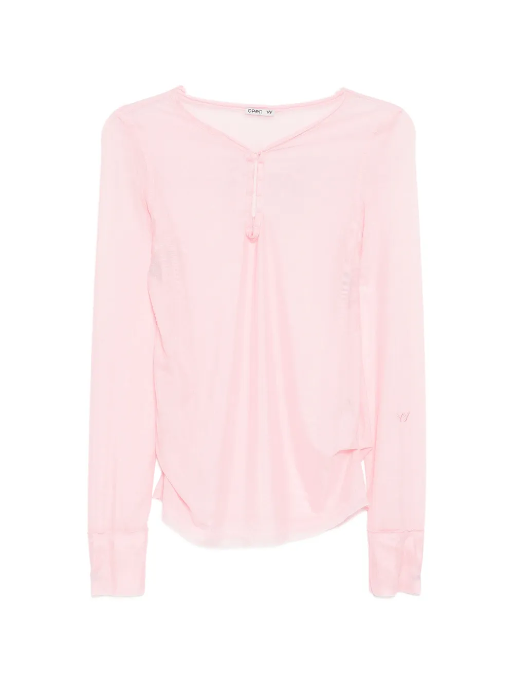 Open YY T-shirt in rete - Rosa