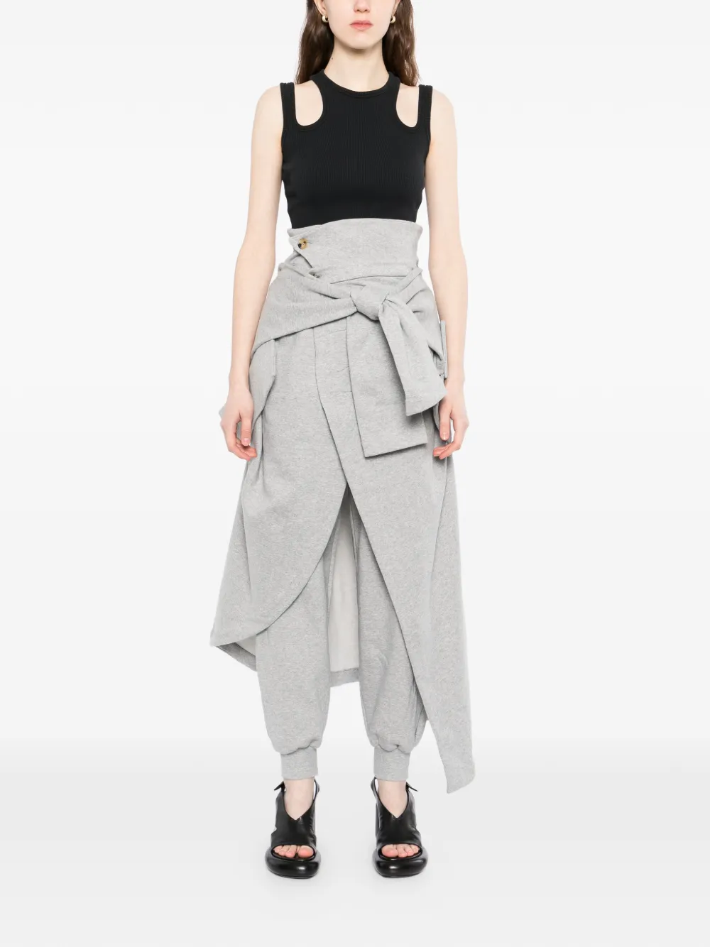  A.w.a.k.e. Mode Tie Waist Trousers - Grey 