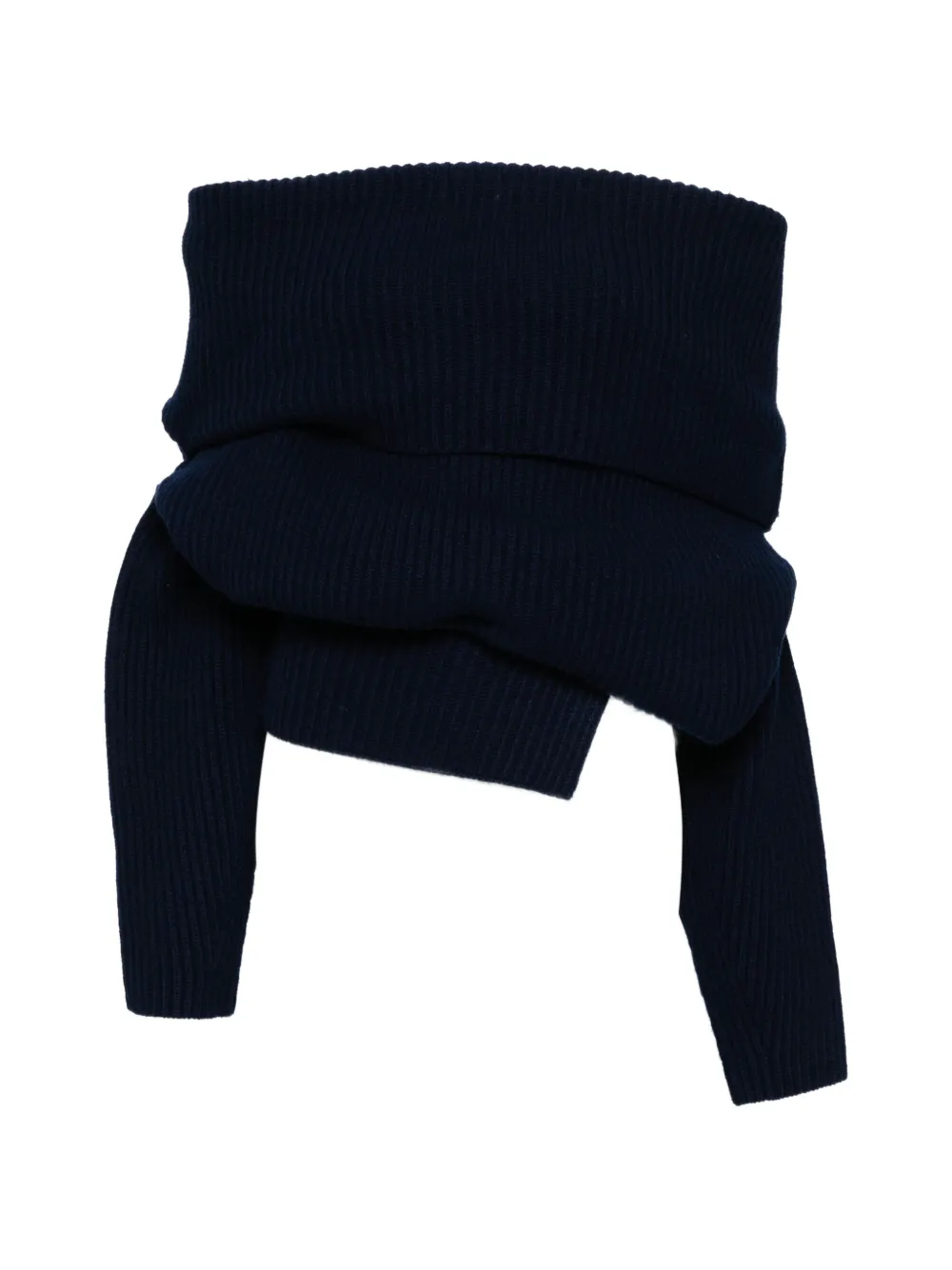 A.W.A.K.E. Mode ribbed asymmetric sweater - Blu
