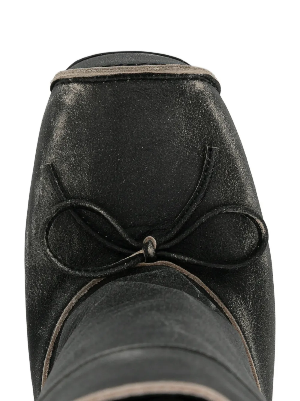 Open YY Bikerlaarzen met bloemstuds Zwart