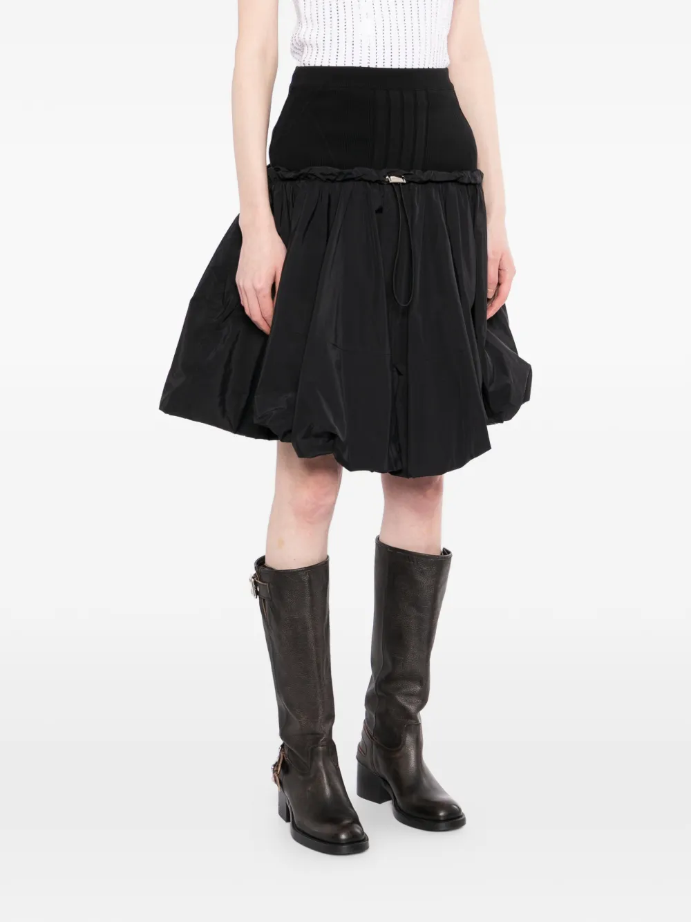  The Attico Ruffled Mini Skirt - Black 