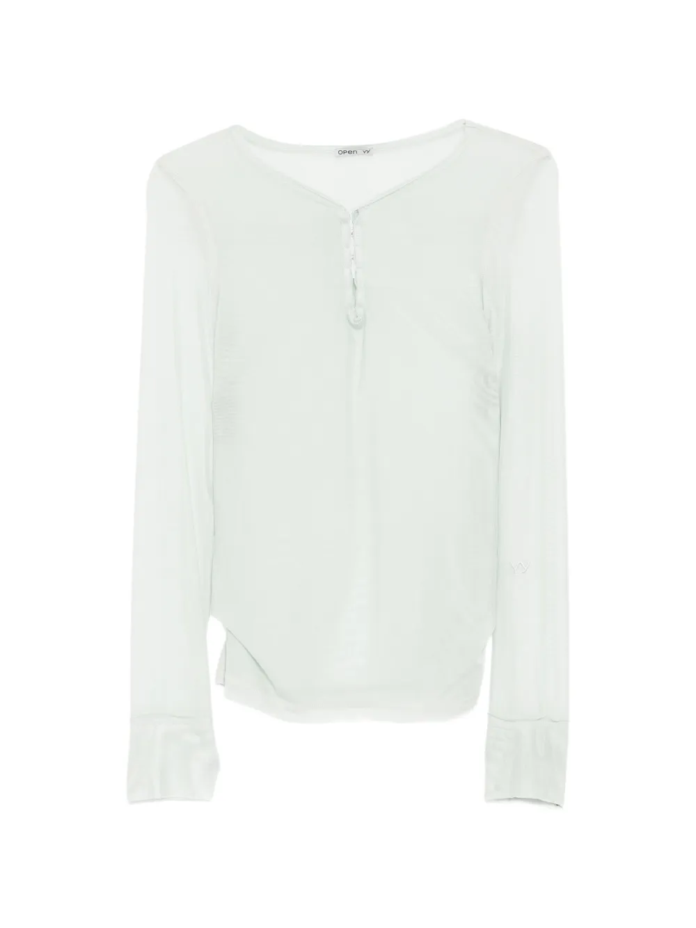 Open YY T-shirt in rete - Verde