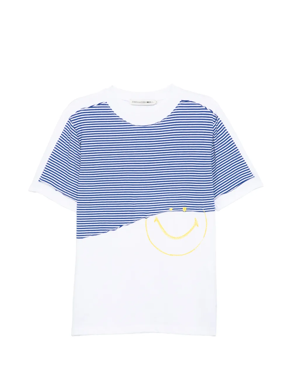 Joshua Sanders T-shirt a righe con dettaglio cut-out - Bianco