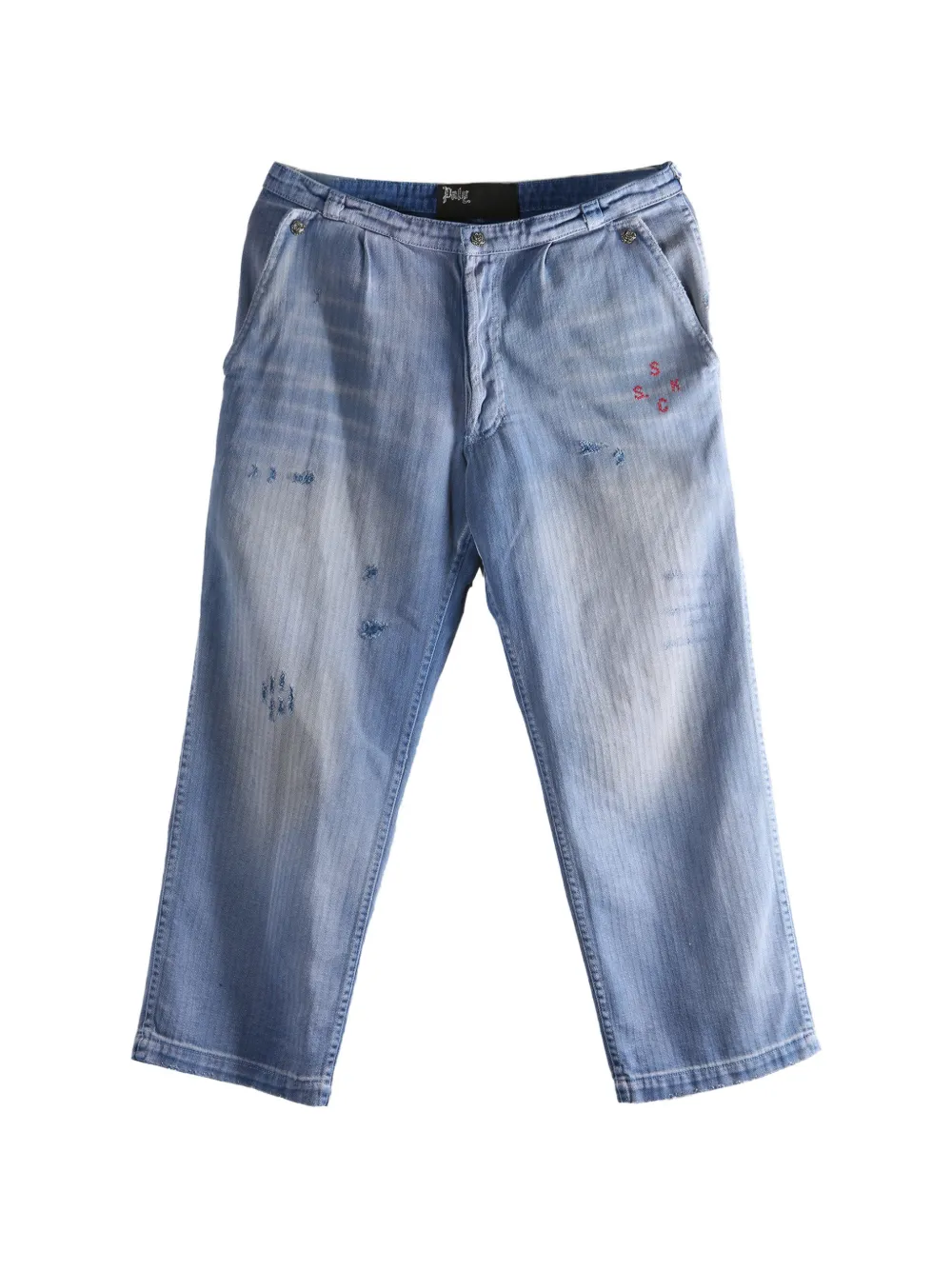 PALY HOLLYWOOD distressed trousers - Blu