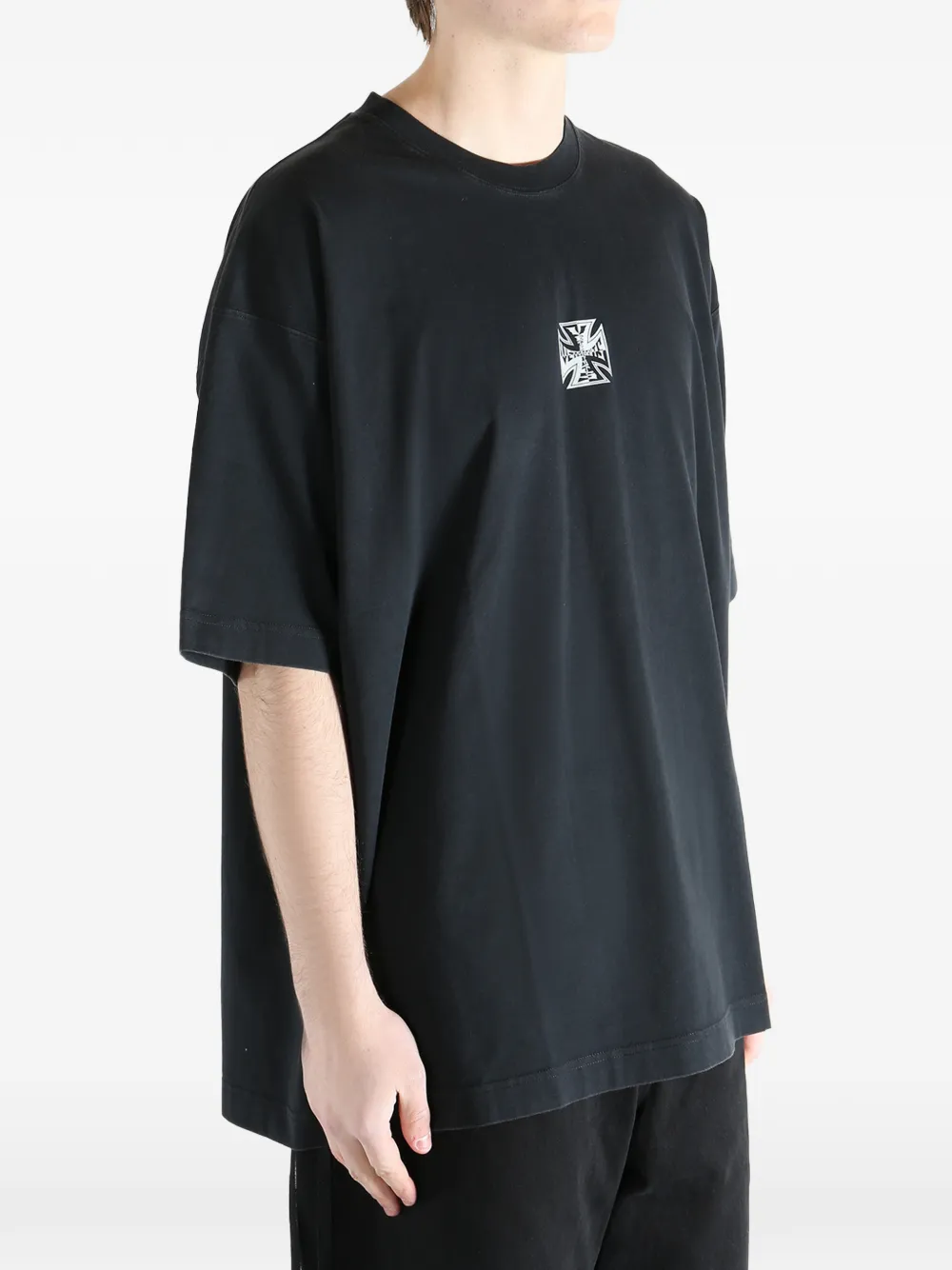 VETEMENTS T-shirt met grafische print Zwart