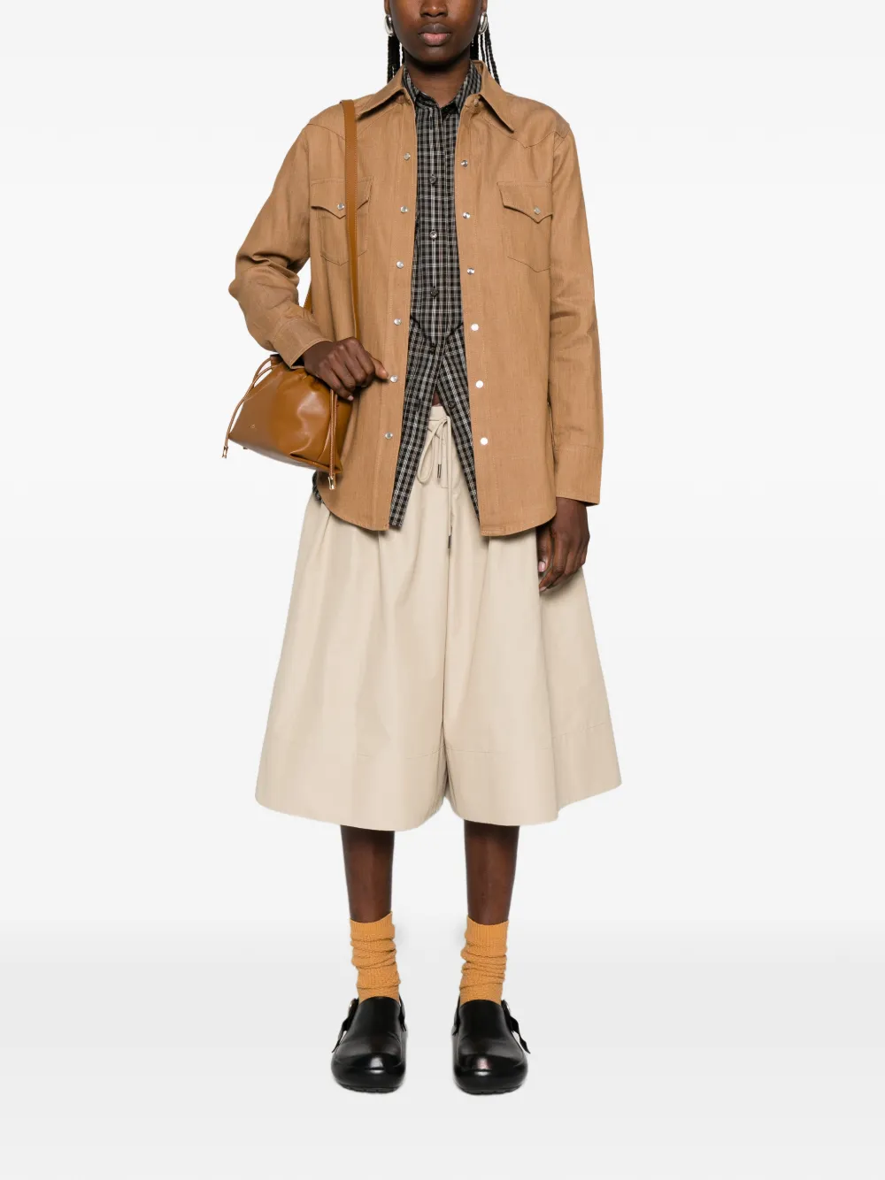  A.p.c. Chest-pocket Buttoned Shirt - Brown 