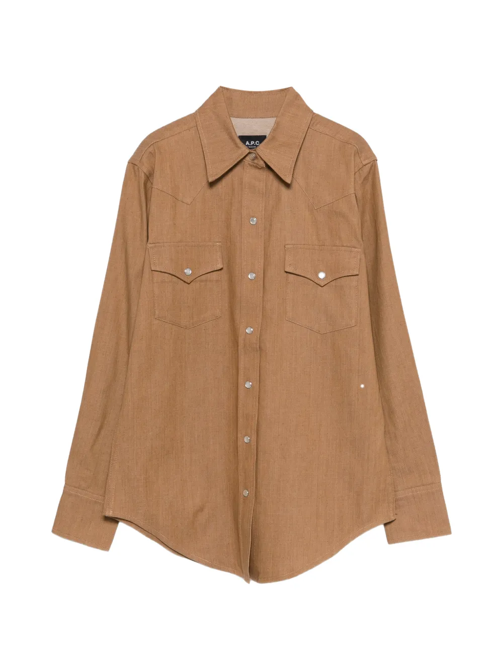 A.P.C. chest-pocket buttoned shirt - Marrone