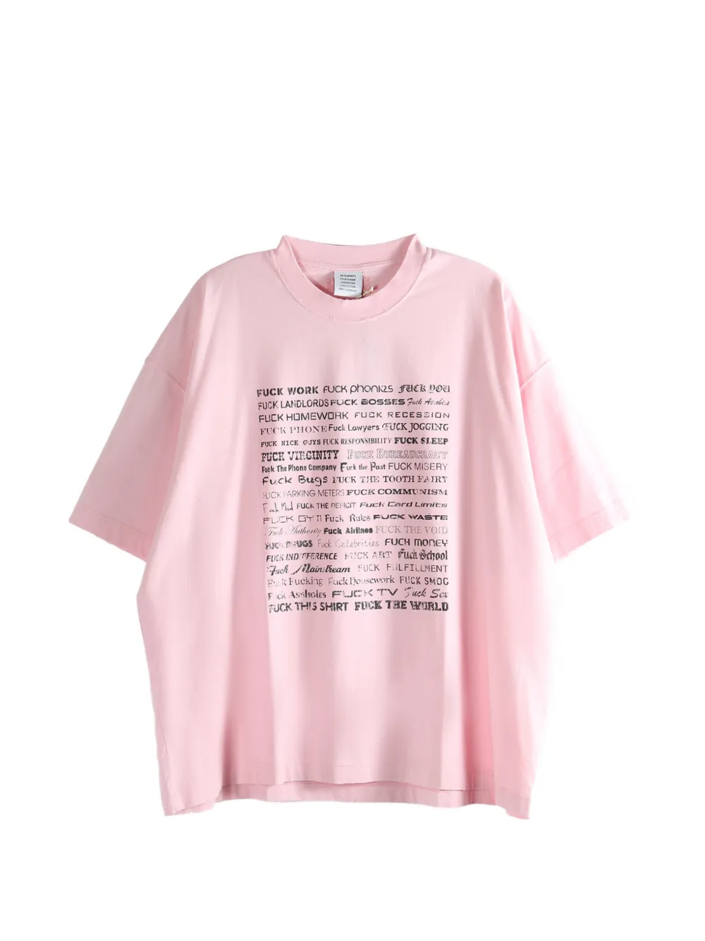 VETEMENTS graphic T-shirt - Rosa