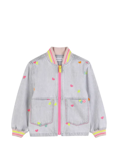 Billieblush heart-motif bomber jacket