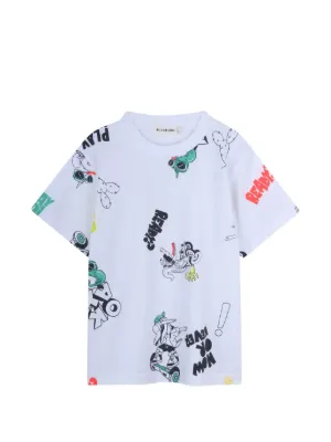 【未使い.セール】billieblush Tシャツ　ハート　3A Billieblush ロゴ Tシャツ | ブルー | FARFETCH JP