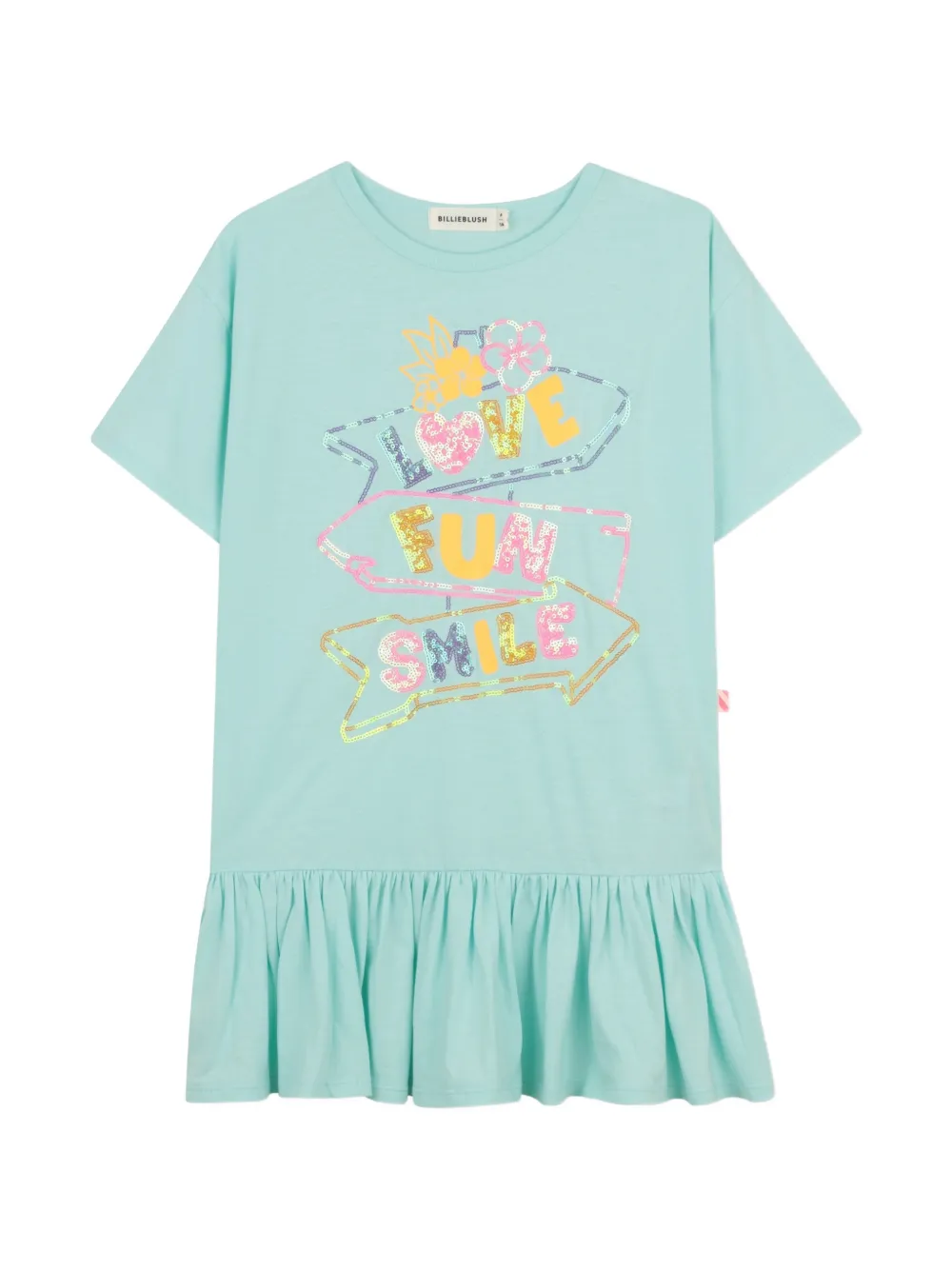 Billieblush ruffled short-sleeved dress