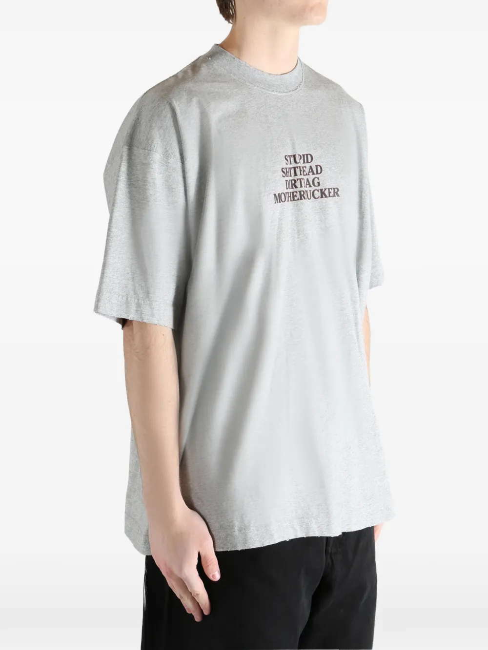 VETEMENTS T-shirt met logo Grijs
