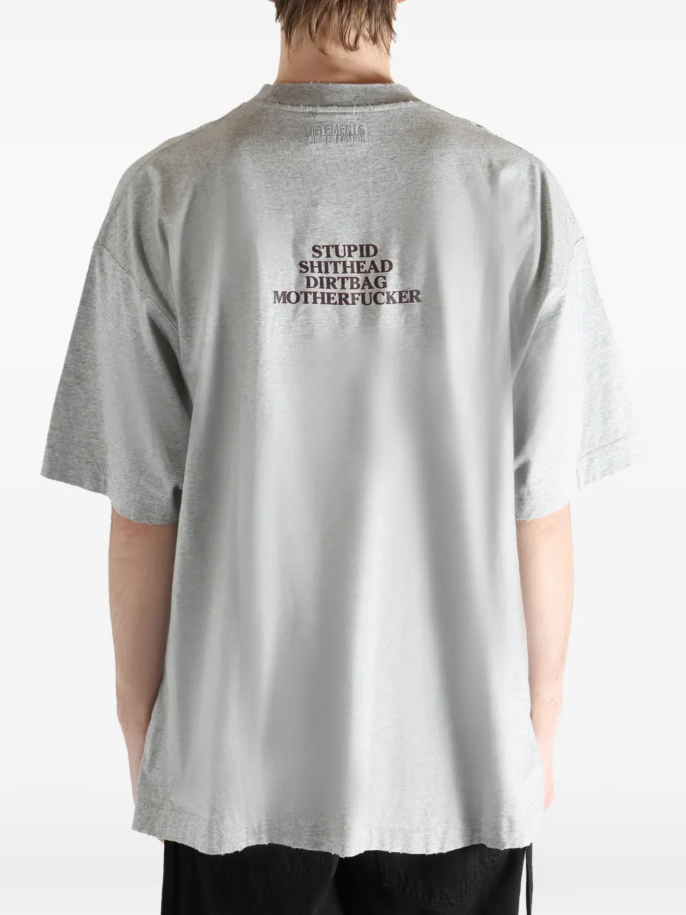 VETEMENTS T-shirt met logo Grijs