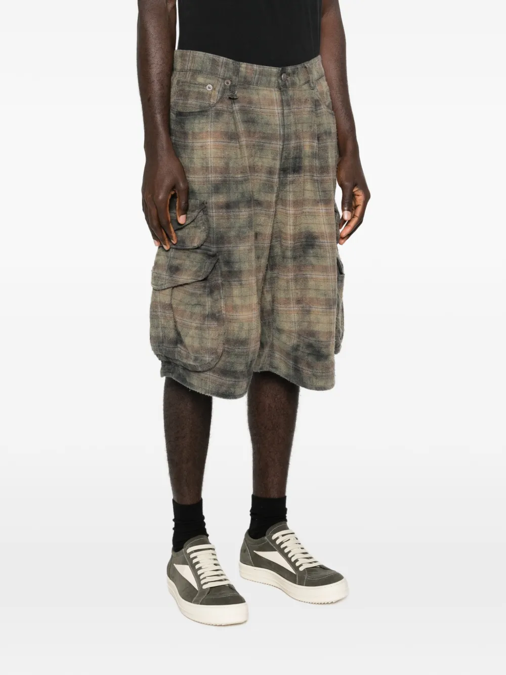 Cargo Plaid Shorts