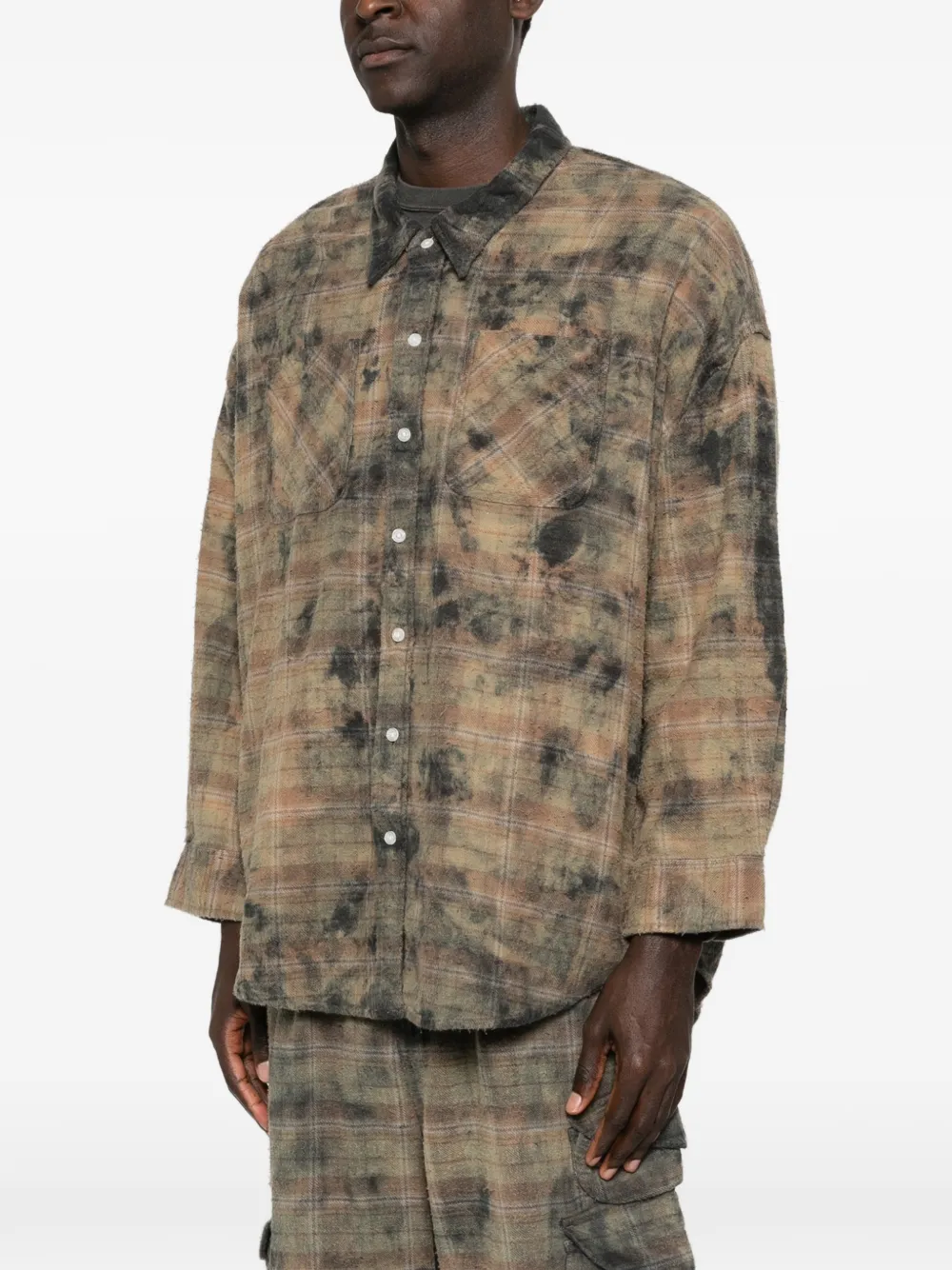  R13 Plaid Pocket Shirt - Brown 