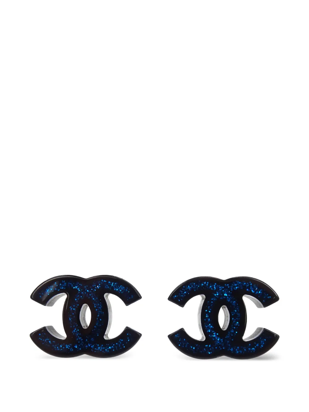 CHANEL Pre-Owned Orecchini con logo CC 2017 - Argento