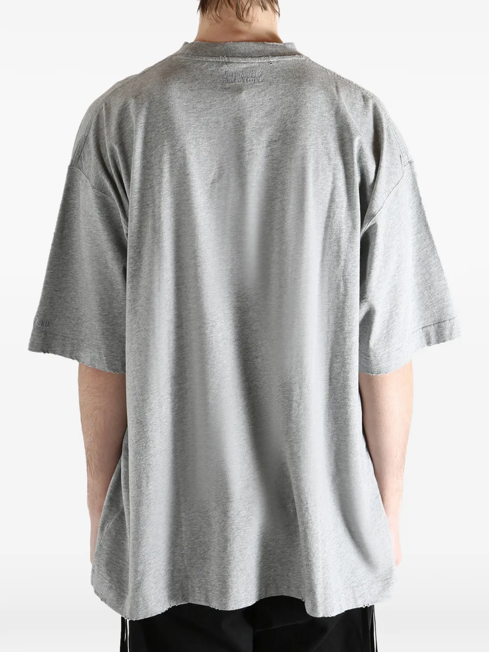 VETEMENTS T-shirt met gerafelde zoom Grijs