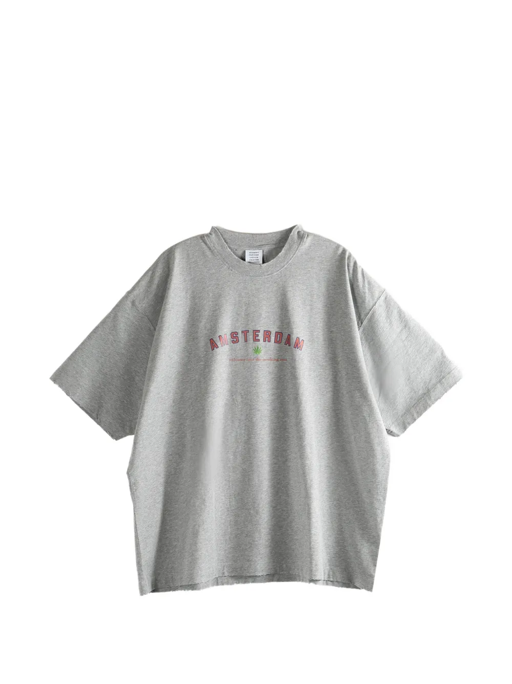 VETEMENTS raw-hem T-shirt - Grigio