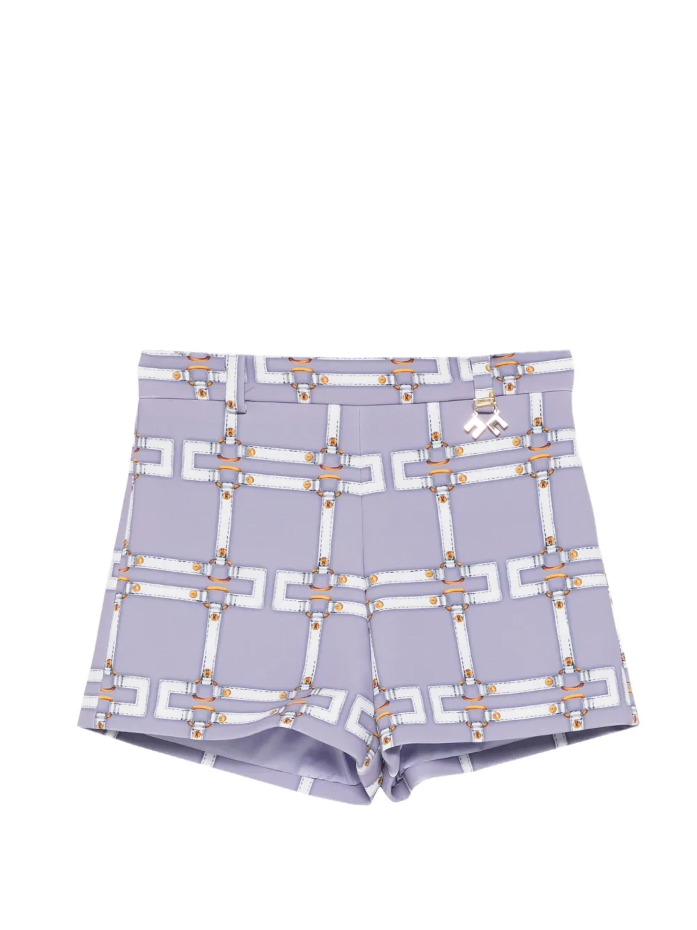 Elisabetta Franchi La Mia Bambina Shorts con stampa - Viola