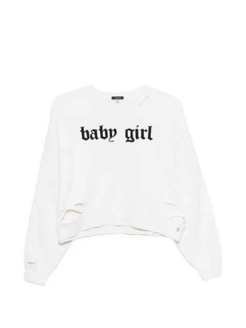 R13 Baby Girl distressed sweatshirt 