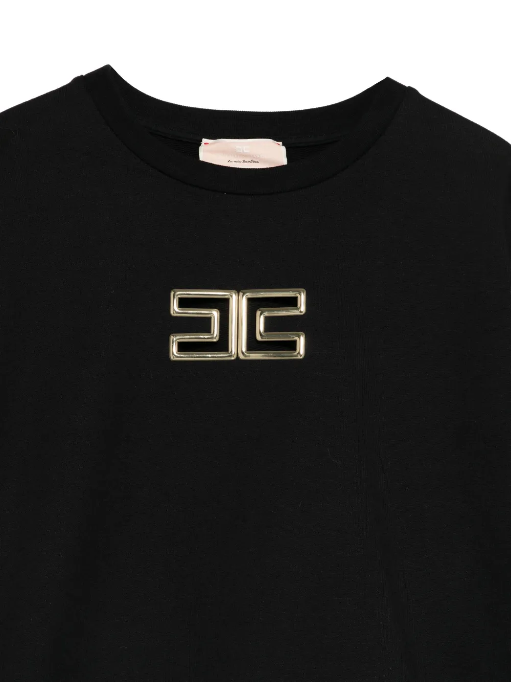 Elisabetta Franchi La Mia Bambina T-shirt met logo Zwart