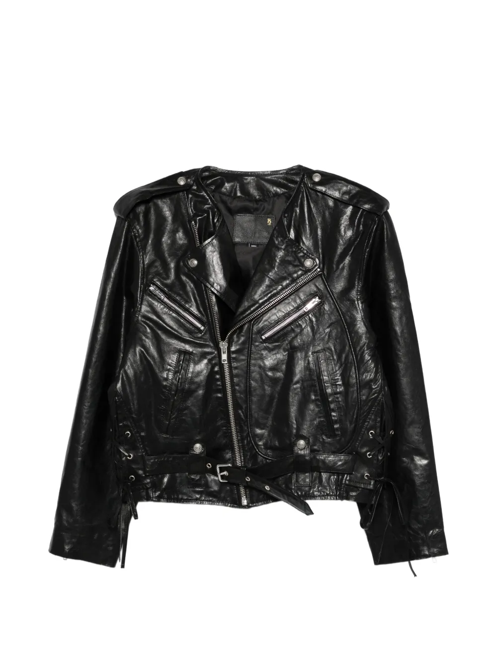 R13 zipped belted jacket - Nero