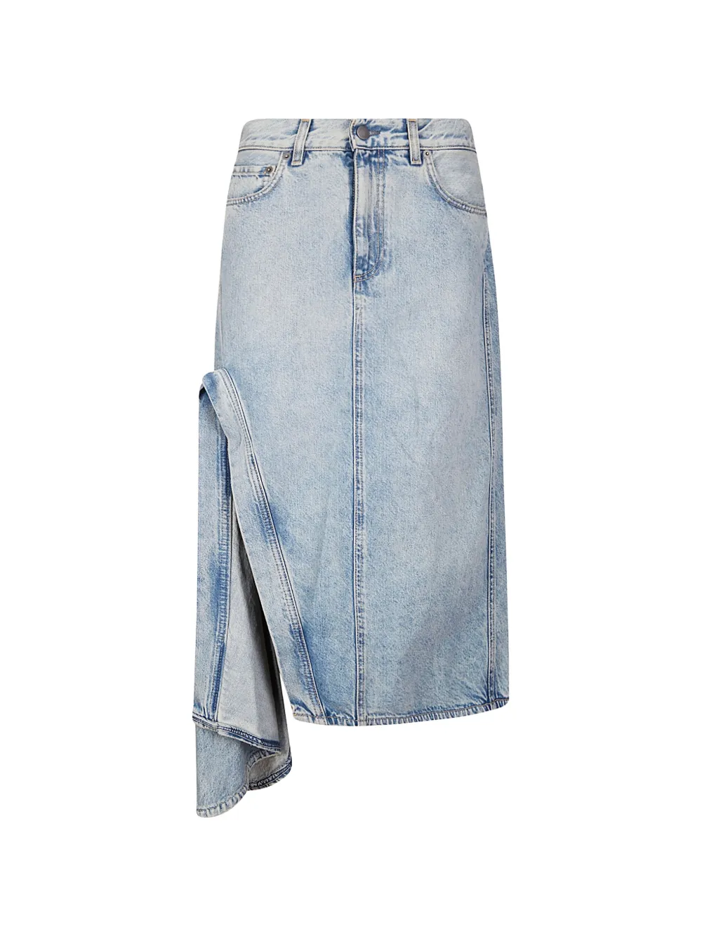 Haikure logo-patch draped skirt - Blu