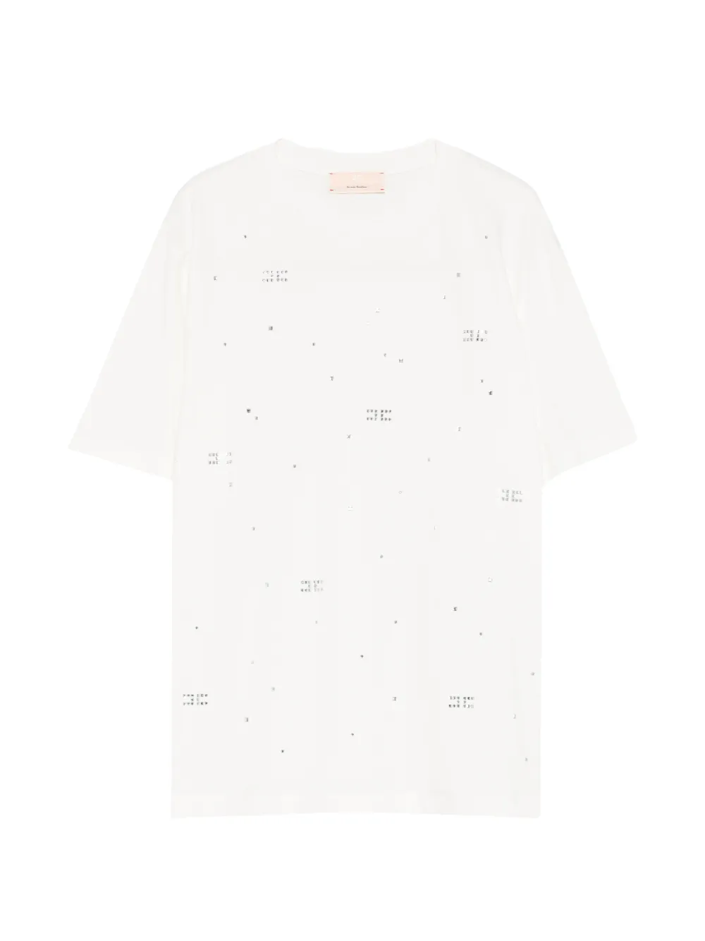 Elisabetta Franchi La Mia Bambina T-shirt con decorazione di cristalli - Bianco