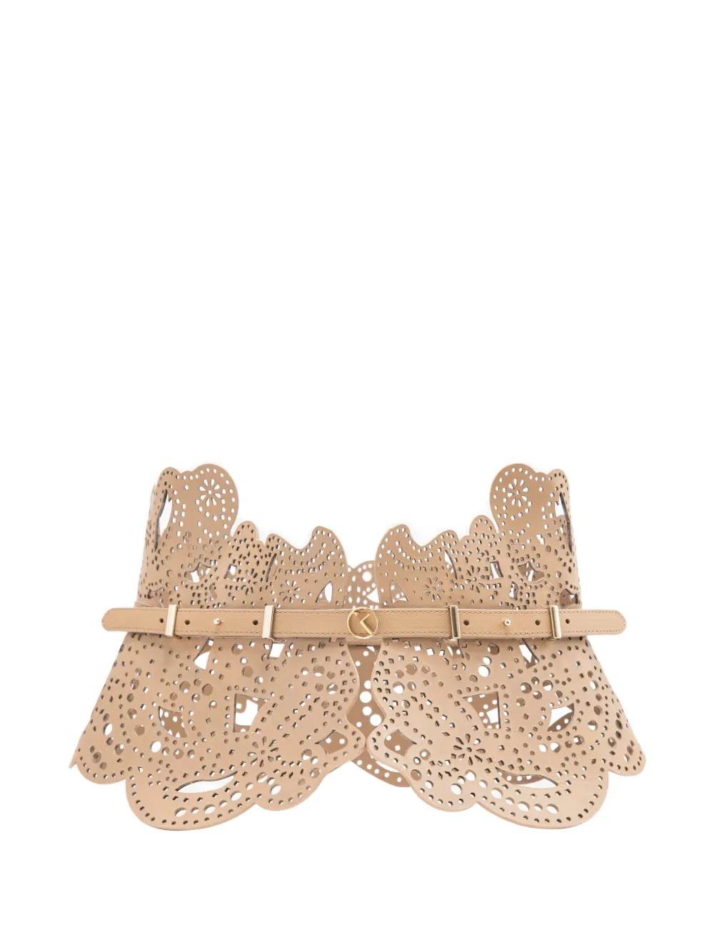 Saiid Kobeisy perforated leather belt - Marrone