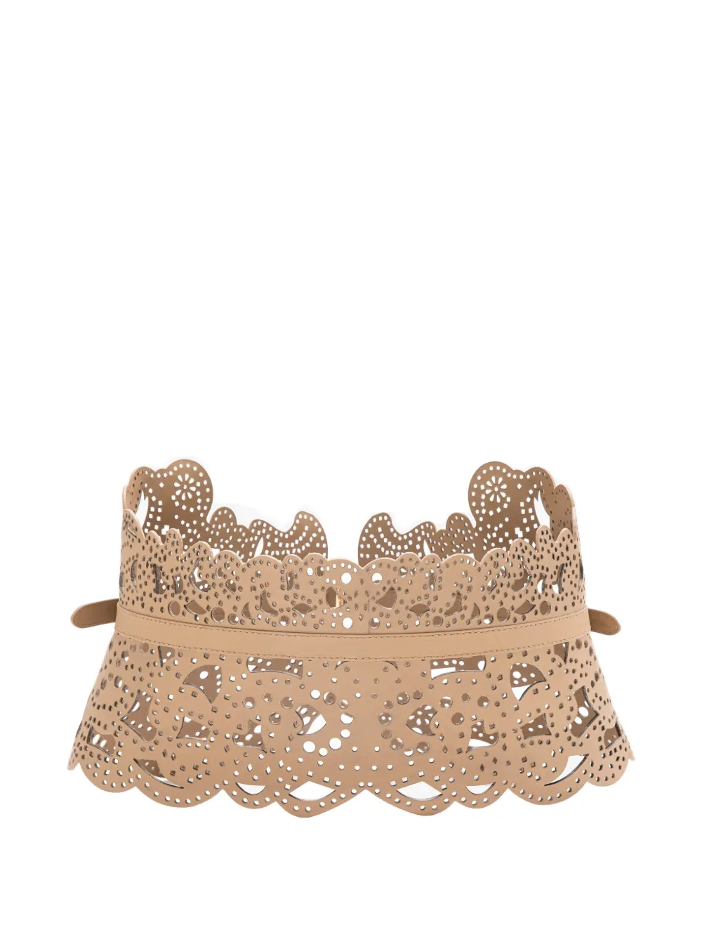 Saiid Kobeisy perforated leather belt - Bruin