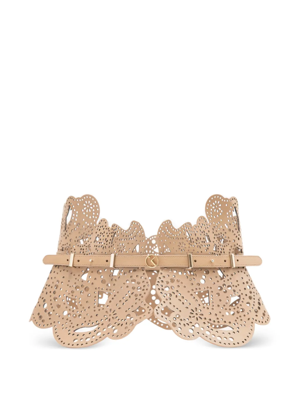 Saiid Kobeisy perforated leather belt - Marrone