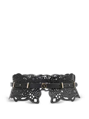 極美品　KENZO ロゴレザーベルト 黒　ラスト1点 Kenzo レザーベルト | ブラック | FARFETCH JP