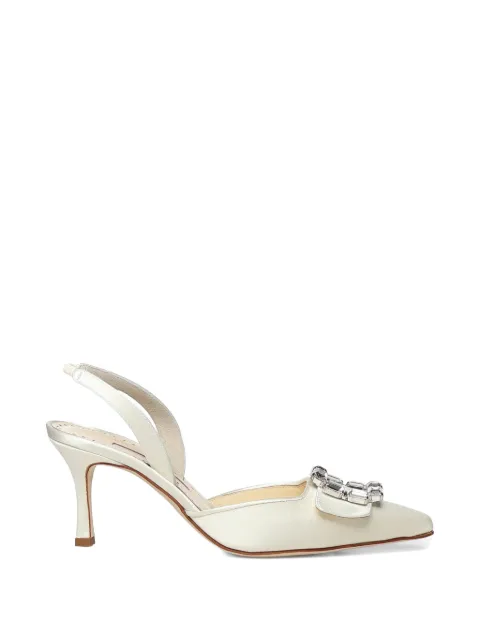 Manolo Blahnik Mayjousli buckle-embellished slingback pumps