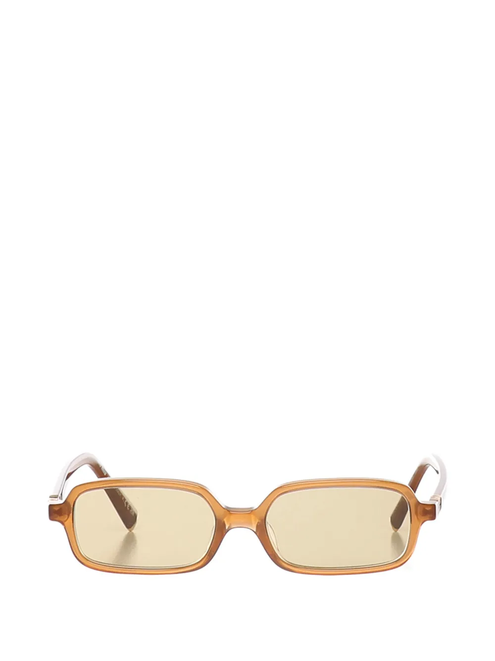 Miu Miu logo-lettering rectangle-frame sunglasses - Toni neutri