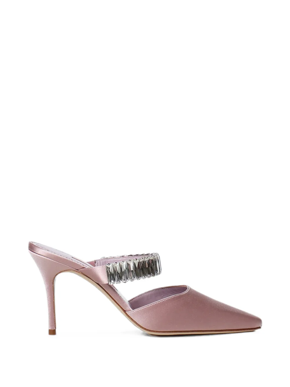 Manolo Blahnik crystal-embellished pointed-toe sandals Roze