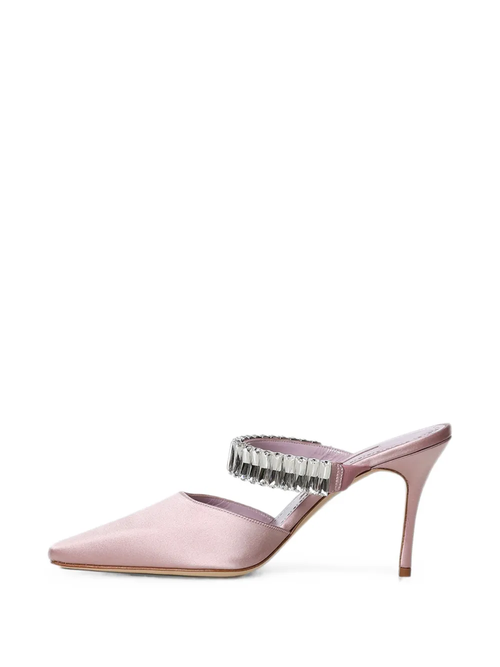 Manolo Blahnik crystal-embellished pointed-toe sandals Roze