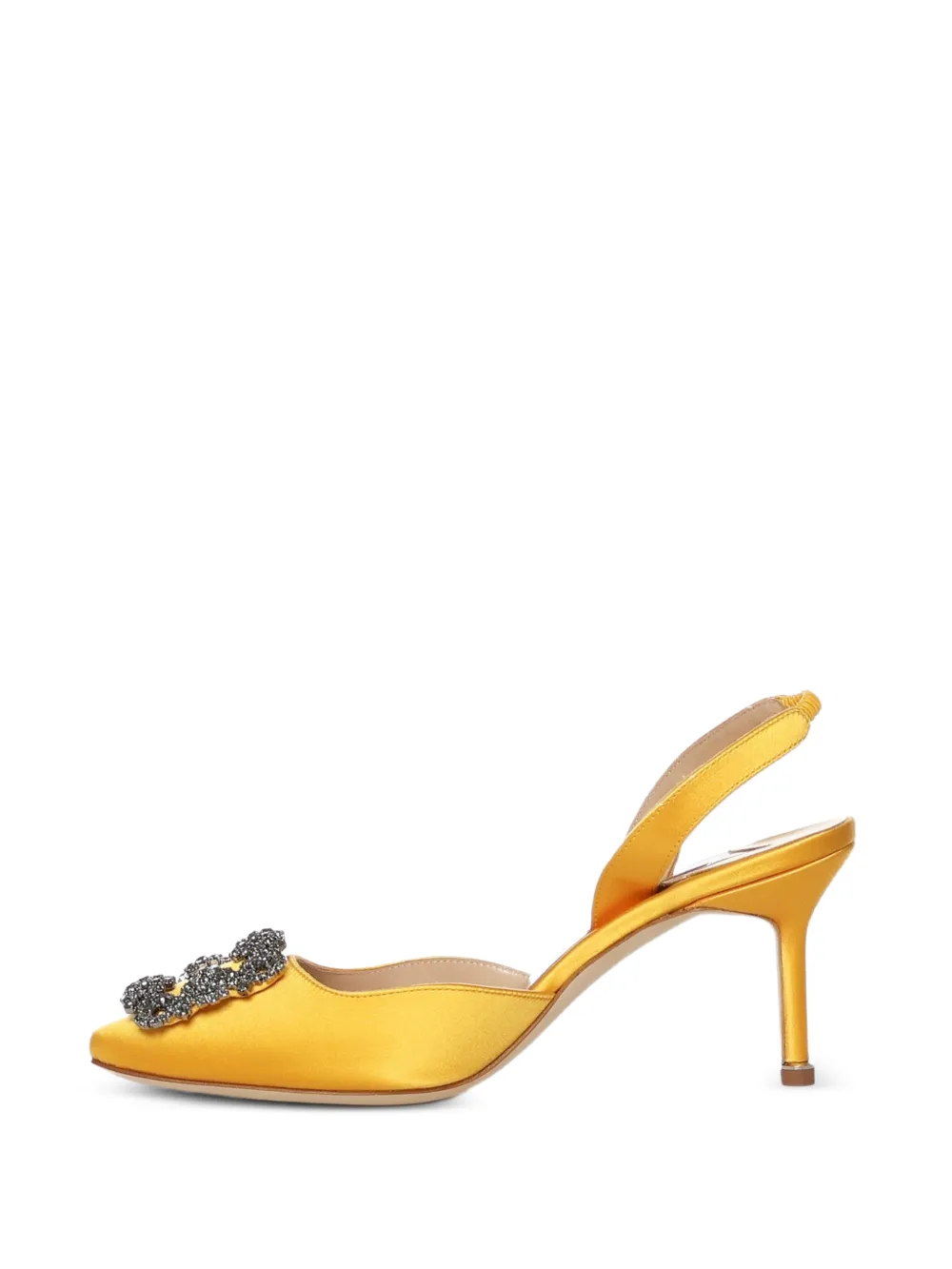 Manolo Blahnik embellished slingback pumps Geel
