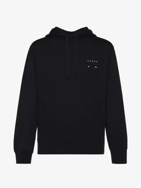 Hogan long-sleeve logo-print hoodie