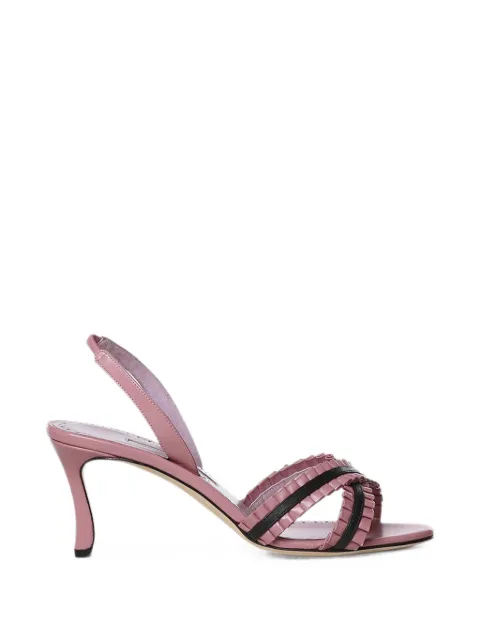 Manolo Blahnik Volusan ruffled slingback sandals