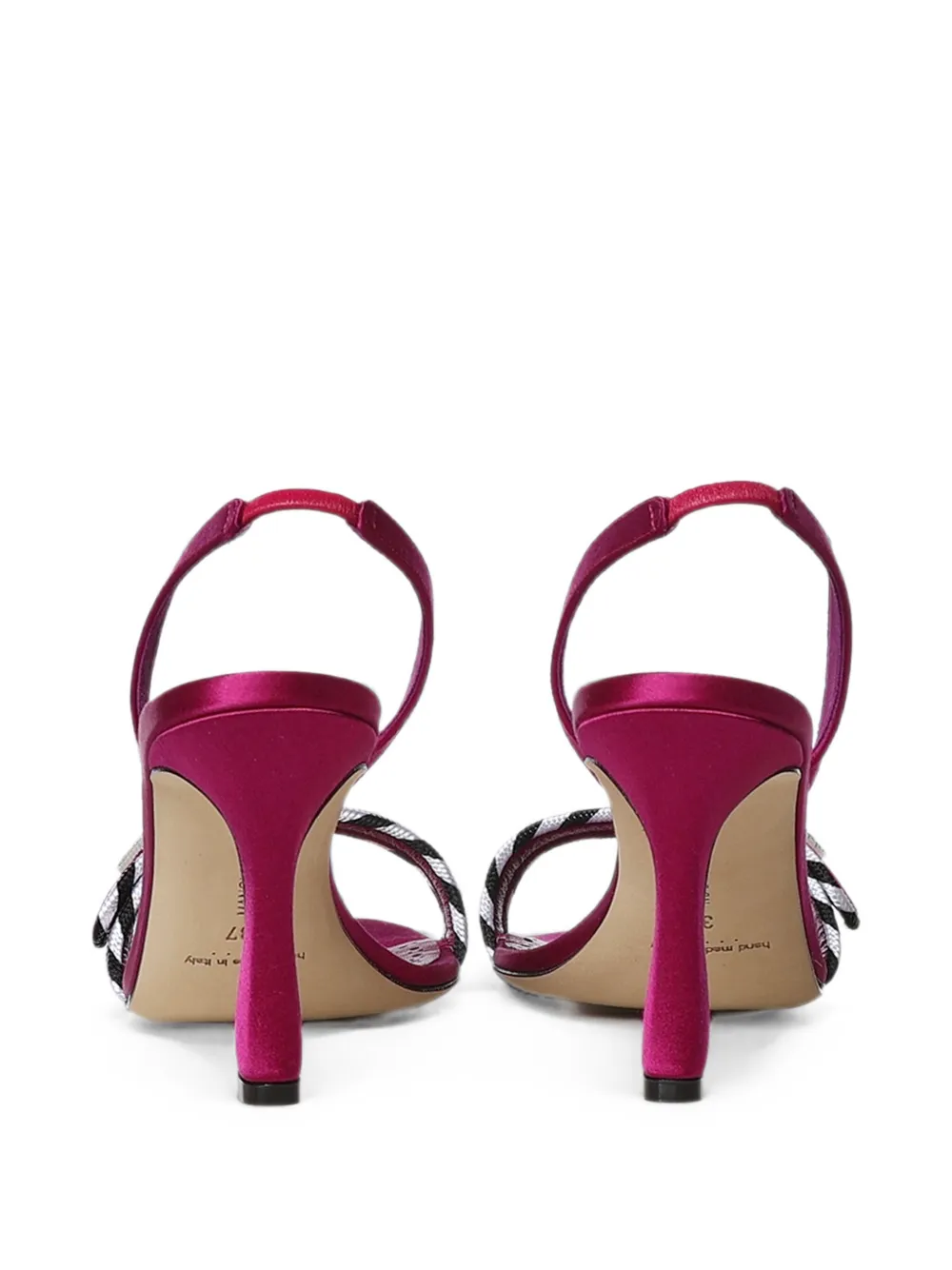 Manolo Blahnik crystal-buckle slingback sandals Roze
