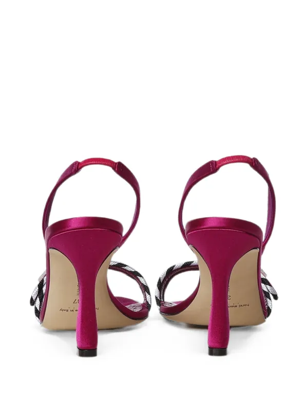Manolo Blahnik ビジューバックル サンダル | ピンク | FARFETCH JP