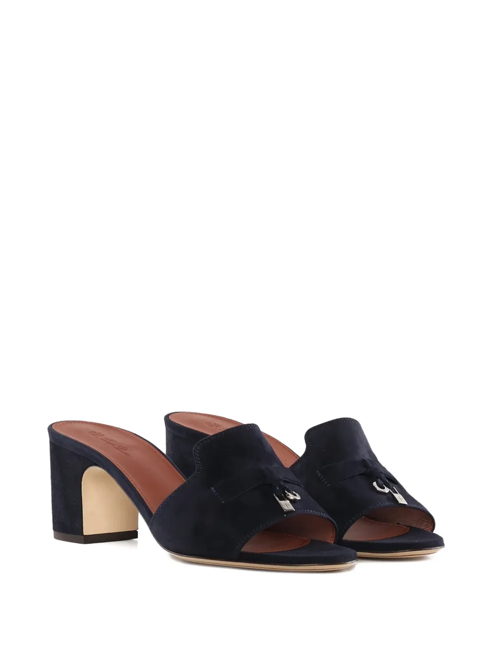 Loro Piana Summer suède sandalen met bedels Blauw