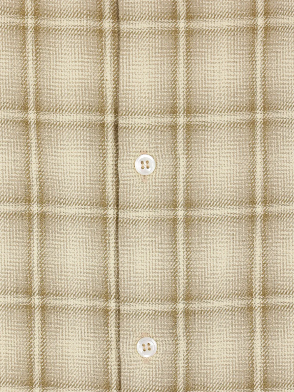  Séfr Ignacio Notched Collar Checked Shirt - Neutrals 