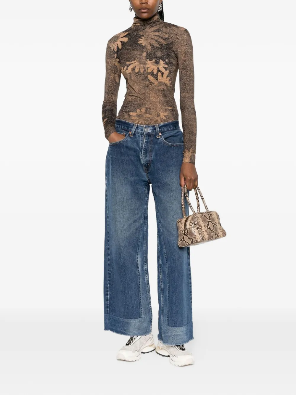 B SIDES frayed jeans - Blauw