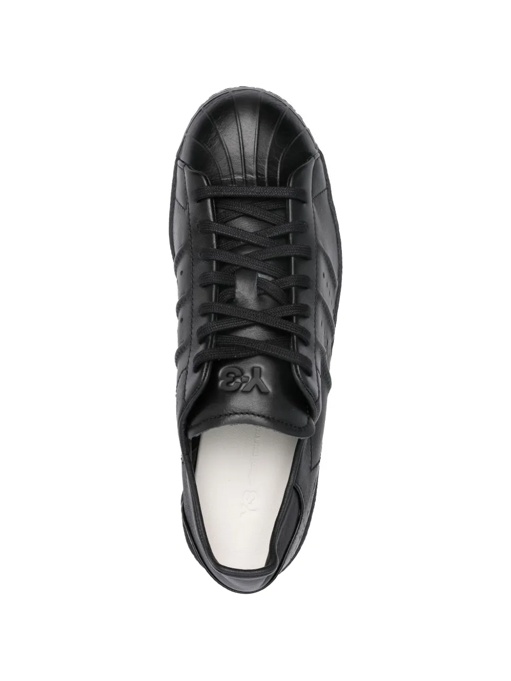 Y-3 Superstar gestreepte sneakers Zwart