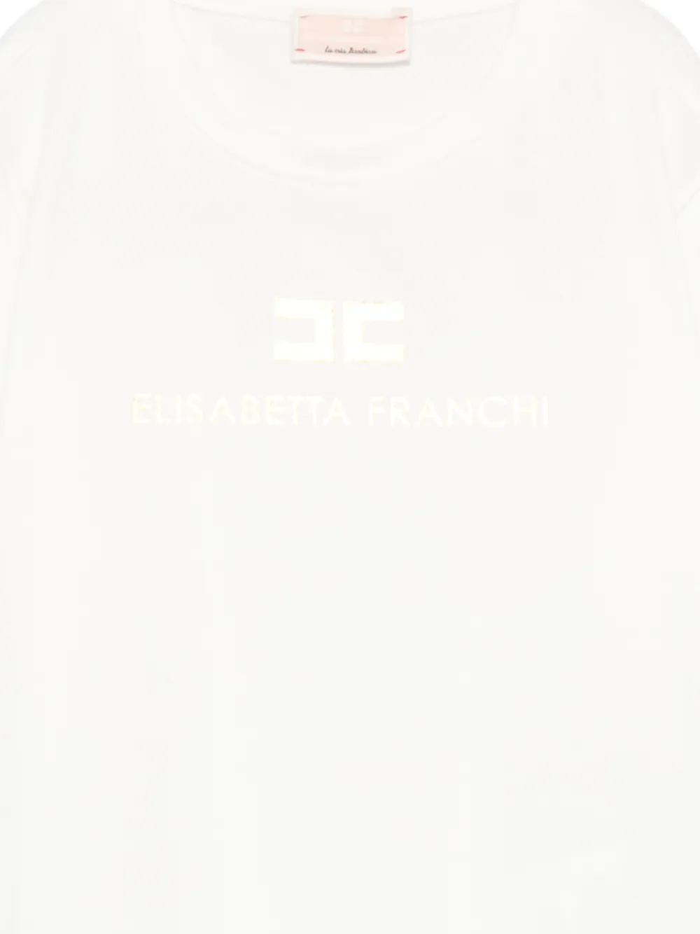 Elisabetta Franchi La Mia Bambina T-shirt met logo Wit
